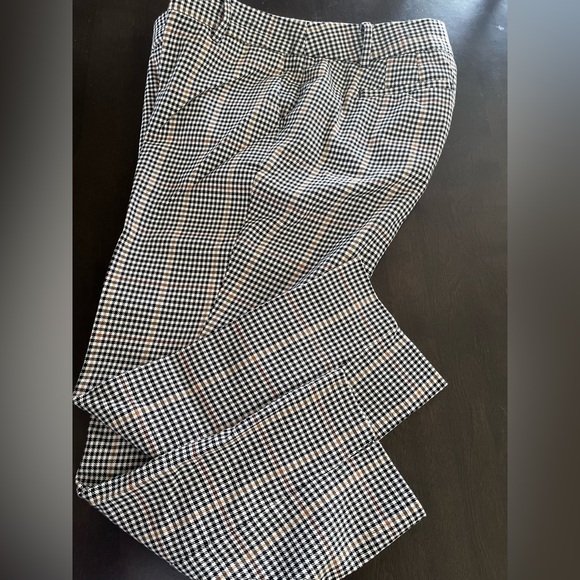 Talbots Black and White Checkered Hampshire Ankle Pants - Picture 1 of 7